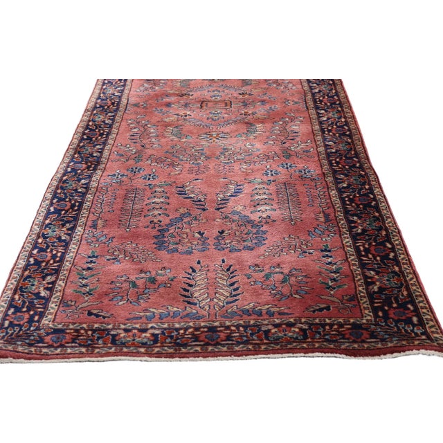 Vintage Indian Sarouk Rug Runner, 02'08 X 09'07 For Sale - Image 4 of 10