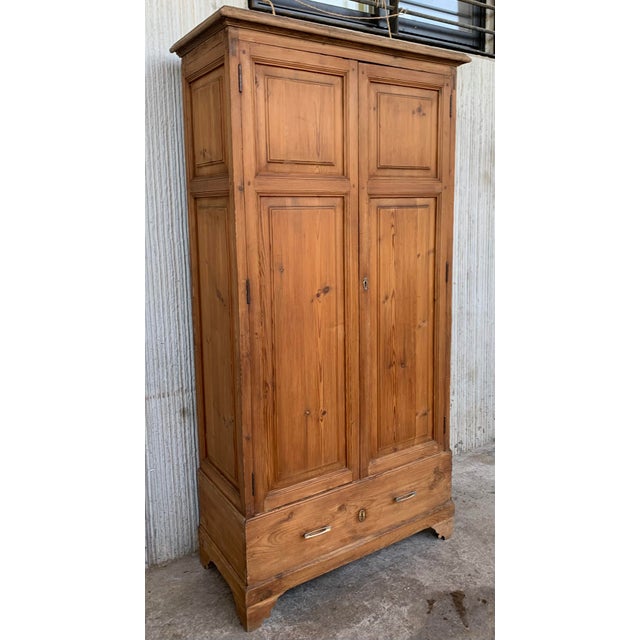 French Country 19th Century Castillian Influence Narrow Cupboard For Sale - Image 3 of 8