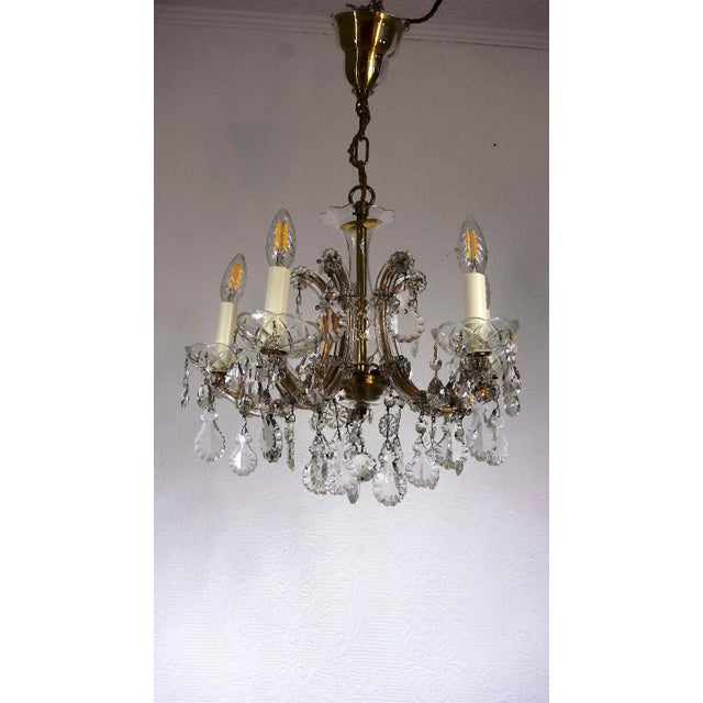 Maria Theresia 5-Light Chandelier from Palwa, 1960s, in Very Good conditions. Designed 1950 to 1959 This piece has an...