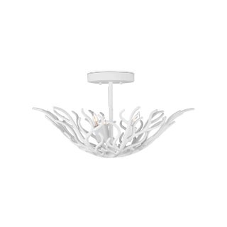 Currey & Company Snowfall Semi-Flush Mount For Sale