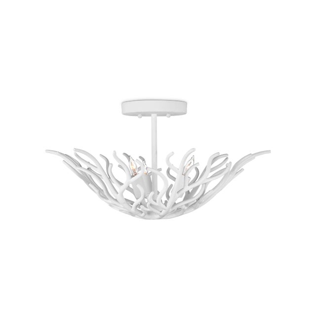 Currey & Company Snowfall Semi-Flush Mount For Sale