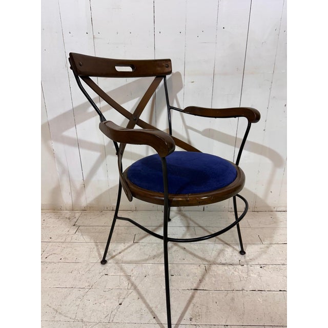 Retro Bistro Armchairs by Andy Thornton, England, circa 1980s A distinctive set of retro bistro armchairs by Andy...