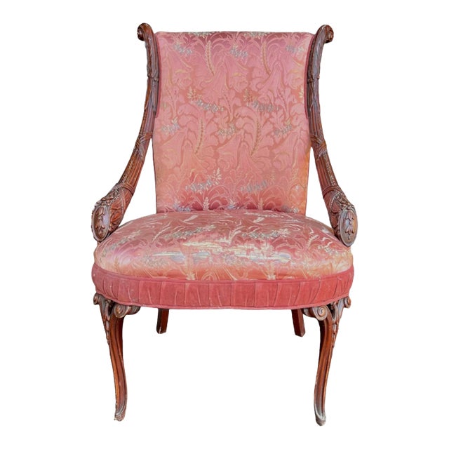 1920s Antique Hollywood Regency Armchair For Sale