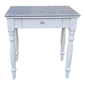 Whitewashed Granite Top White Painted Washstand Work Table