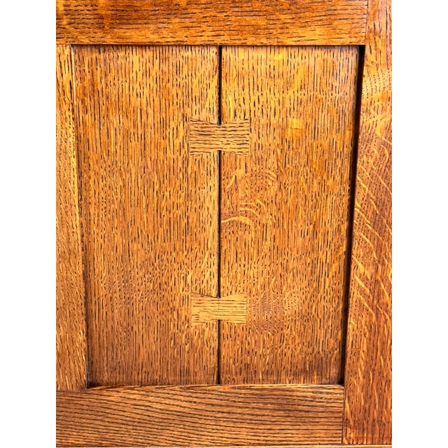 Brown Vintage Stickley Harvey Ellis Millennium Edition Oak Blanket Chest For Sale - Image 8 of 10