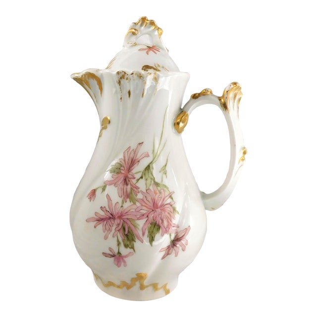 Late 18th Century Dated Jean Pouyat Limoges Chocolate Pot Teapot For Sale