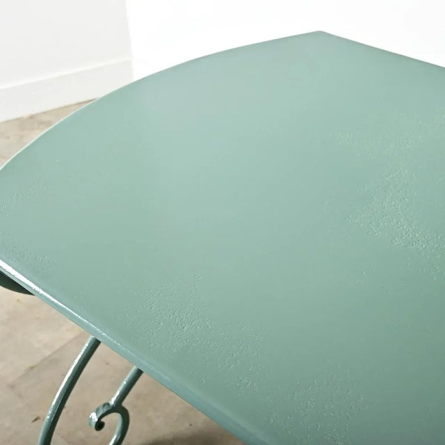 French 19th Century Iron Dining Table in New Powdercoat For Sale - Image 10 of 11