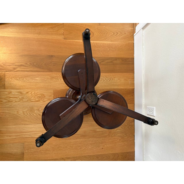 1950s Neoclassical Mahogany Four Top Plant Stand/Server With Copper Liner For Sale - Image 5 of 9