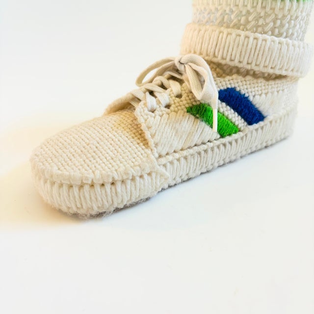 Vintage Crochet Tennis Shoe For Sale - Image 4 of 11