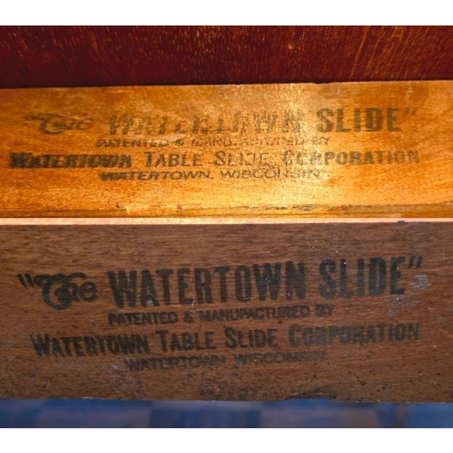 Mid 20th Century Watertown Slide Expandable Dining Table With Leaves Classic Mid Century Wood 90" For Sale - Image 11 of 11