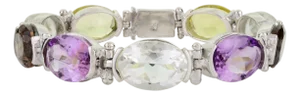 Multi Gemstone Bochic Tennis Bracelet by Carat&her