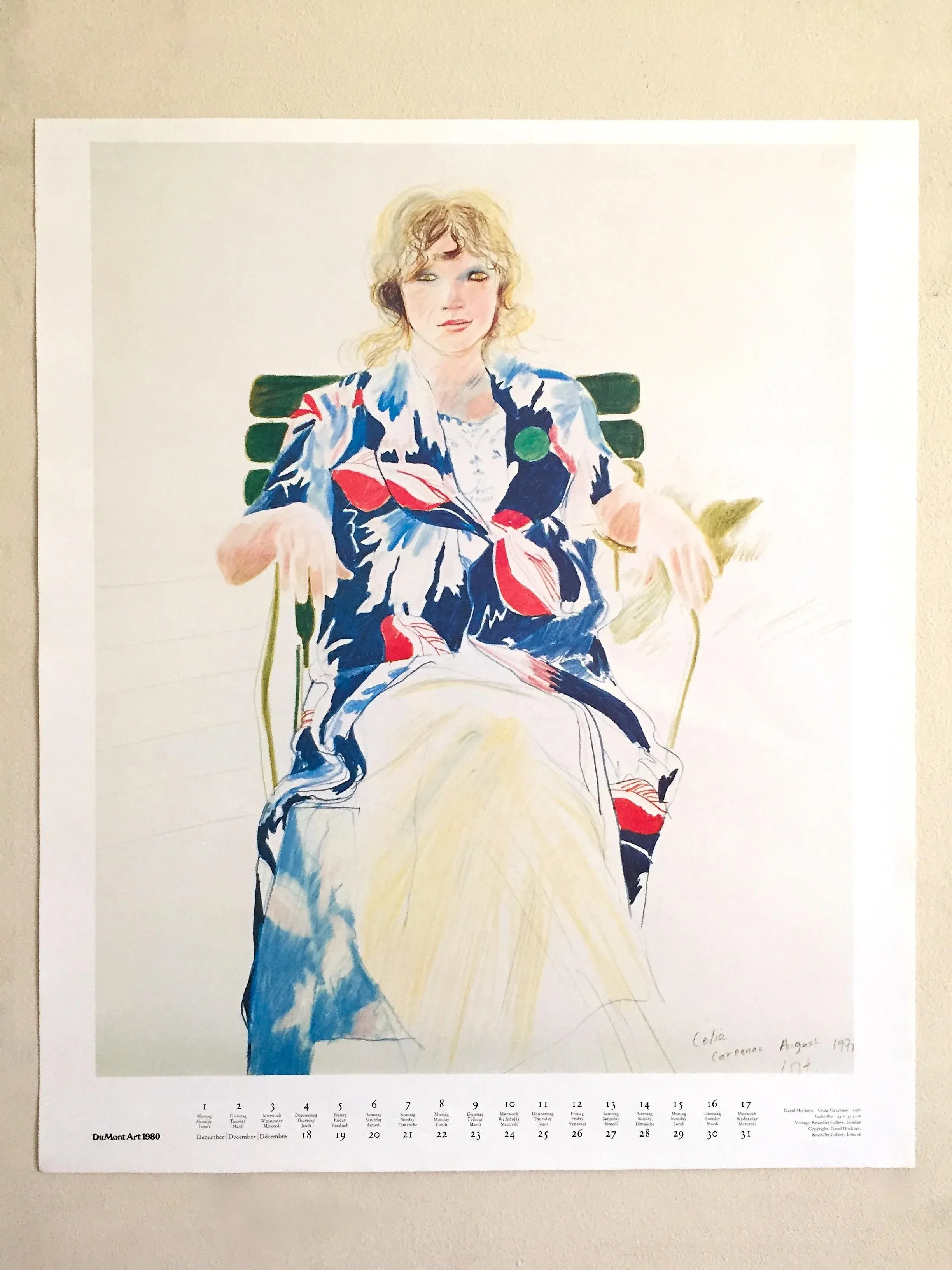 1980 David Hockney Celia,Paris ビンテージポスター david-hockney-vintage-1980-
