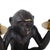 Playfully balancing tealight candleholders in each hand, this intricately detailed Barkari monkey sculpture adds an...
