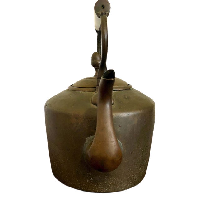 Decorative Antique Copper & Brass Kettle For Sale - Image 4 of 5