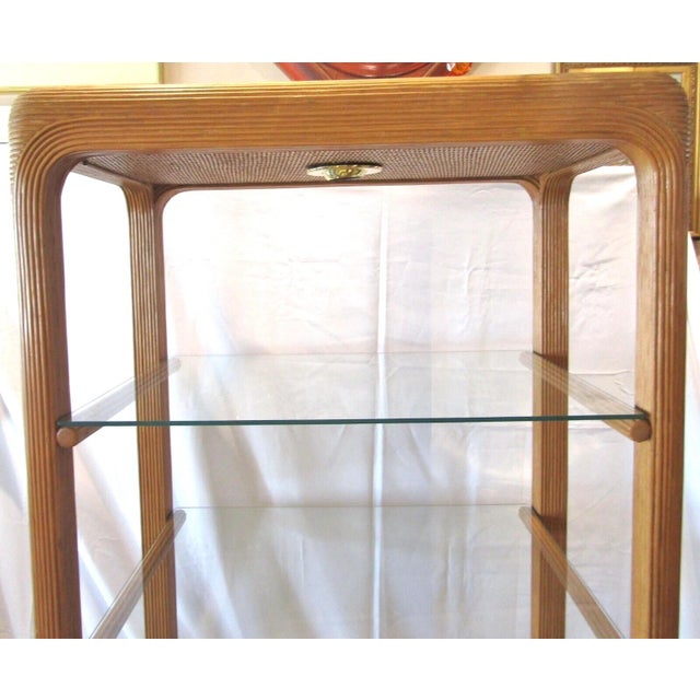 1970s 1970s Matched Pair of Pencil Reed Etageres in the Style of Gabriella Crespi For Sale - Image 5 of 13
