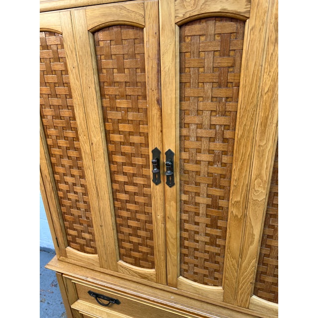 Vintage Faux Lattice Front Gentleman's Chest by Thomasville For Sale - Image 11 of 16