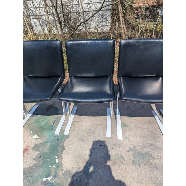 1970s Attributed to Giovanni Offredi for Saporiti Italia Dining Chairs Set of 4 For Sale In Chicago - Image 6 of 9