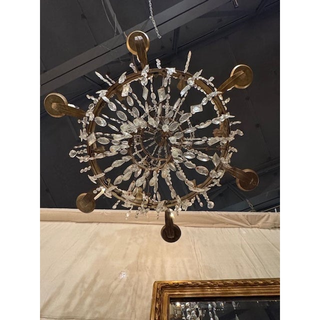 Early 19th Century Italian Gilt Tole Basket Chandelier For Sale - Image 5 of 6
