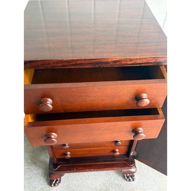 Victorian Antique Clawfoot Music Cabinet For Sale - Image 3 of 6