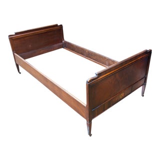 Art Deco Sleigh Twin Bedframe For Sale