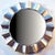 Glass Large Contemporary Scalloped Silvertoned Round Wall Mirror For Sale - Image 7 of 14