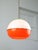 Italian Space Age Orange Acrylic Glass and Brass Pendant Lamp, 1970s For Sale - Image 14 of 18