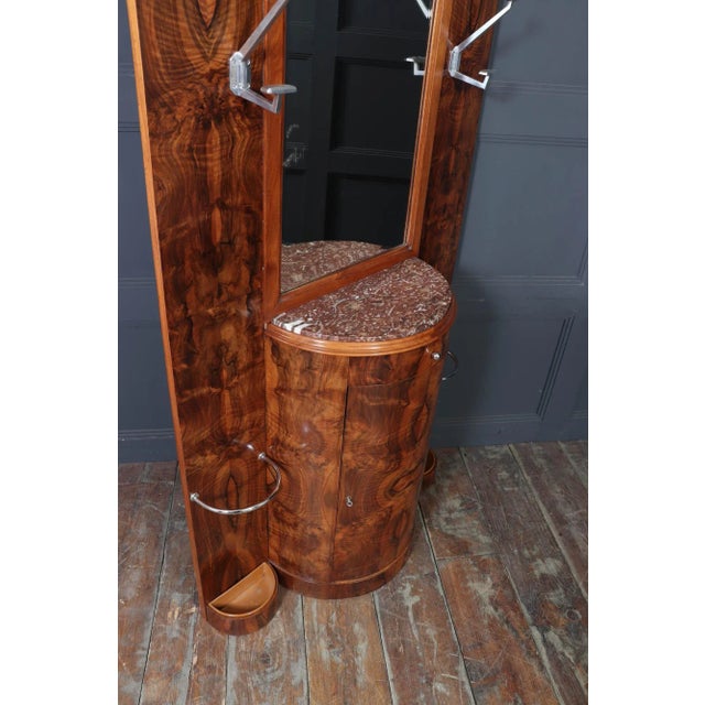 Art Deco Figured Walnut Hall Stand, 1930s For Sale - Image 13 of 16