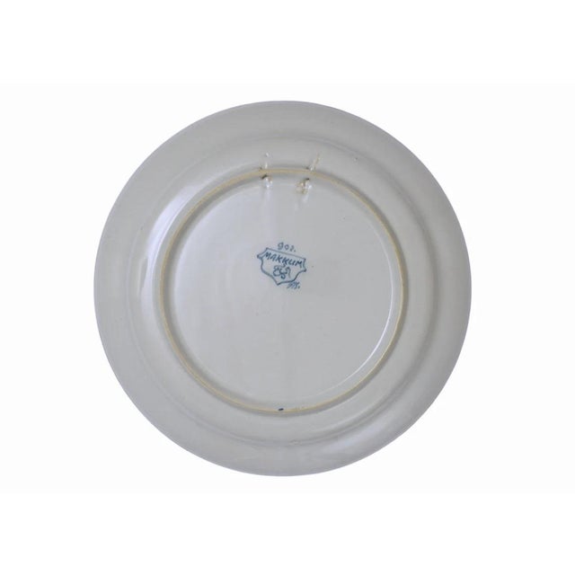 Modern Dutch Makkum Tichelaar Hand-Painted Parrot Wall Plate For Sale - Image 3 of 3