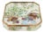 Octagonal Floral Acrylic Glass and Brass Serving Tray by Alberto Sordi, Italy, 1970s For Sale