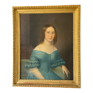 1820 Antique Austrian Biedermeier Young Woman’s Porttait