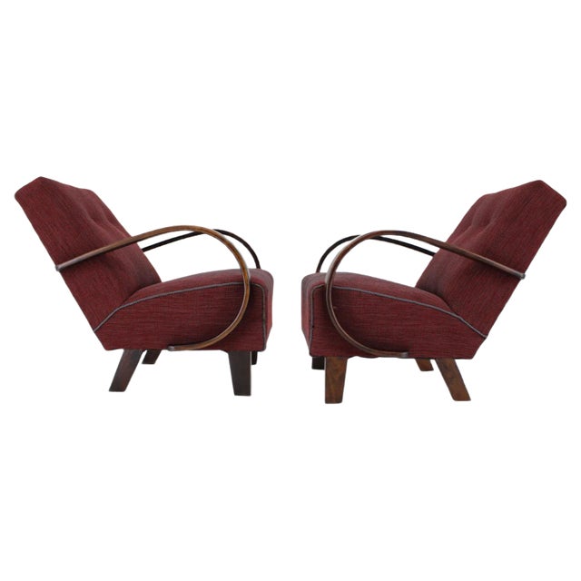 Set of Armchairs by Jindrich Halabala, 1950s For Sale