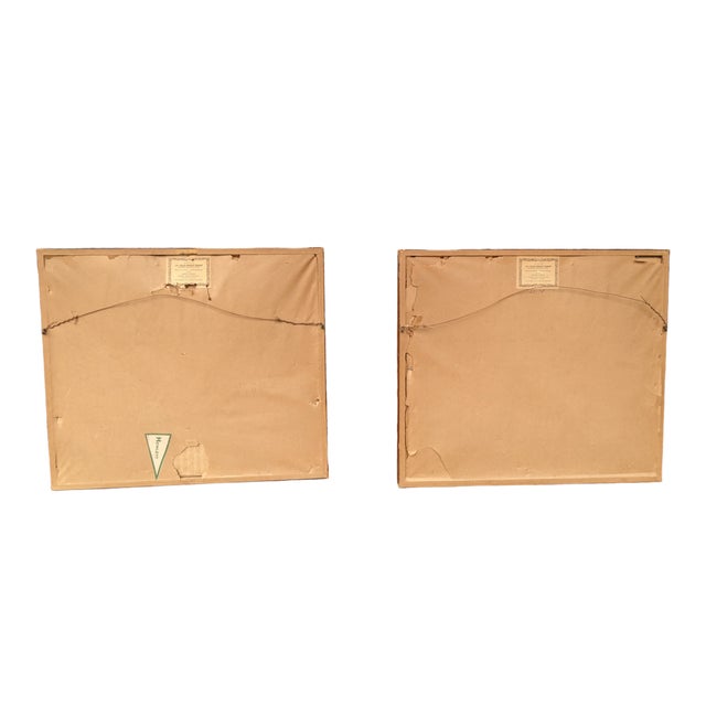 Late 1800's Antique Cityscape Engravings in Burlwood Frames- a Pair For Sale - Image 10 of 12