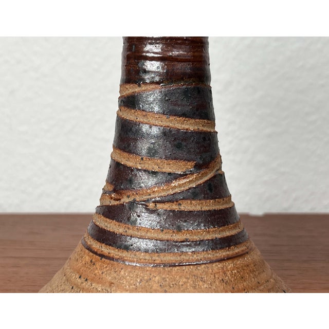Mid-Century Modern Danish Studio Pottery Candleholders by Tue Poulsen for Tue Keramik, 1960s, Set of 2 For Sale - Image 10 of 18