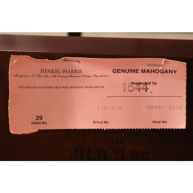 Henkel Harris King Mahogany Poster Bed For Sale - Image 18 of 18