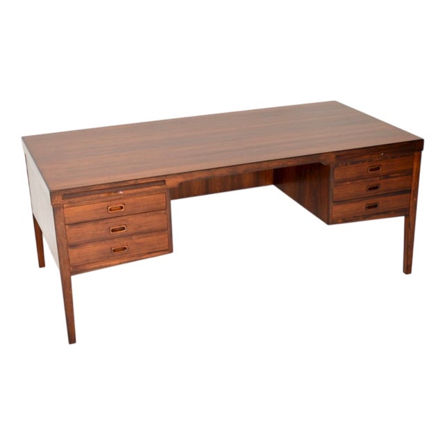 Large Vintage Danish Executive Desk, 1960 For Sale