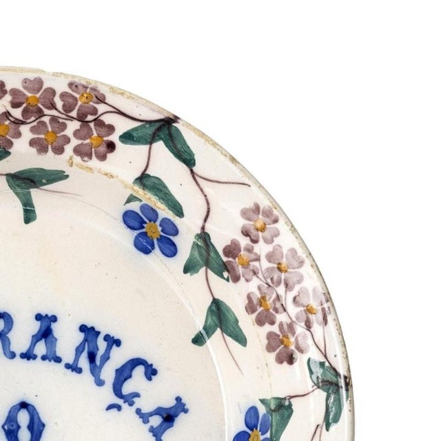 Coimbra Earthenware Talking Plate For Sale - Image 4 of 6