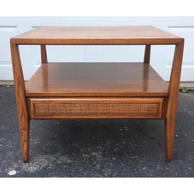 Century Furniture Cane End Table Chairish