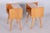 Brown Mid-Century Modern Bedside Tables in Oak and Glass, 1950s, Set of 2 For Sale - Image 8 of 11
