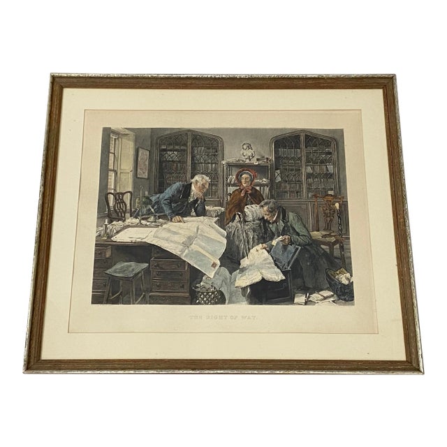 Dendly Sadler "The Right of Way" Antique Color Engraving C.1890 For Sale