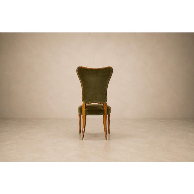 Brazilian Modern Set of Eight Dining Chairs in Pau Marfim and Olive Green Mohair by Giuseppe Scapinelli, 1950s, Brazil For Sale - Image 18 of 18