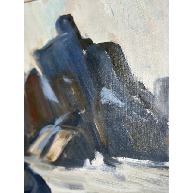 Carl Gunne, Coastal View, Grundsund, 1950s, Oil on Canvas, Framed For Sale - Image 11 of 18