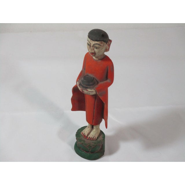 1970s Carved Wood Egyptian Figurine For Sale - Image 6 of 10