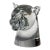 Solid French Crystal Animal Bust Vintage Baccarat Crystal Panther Head Sculpture Art Luxury Home Decor For Sale