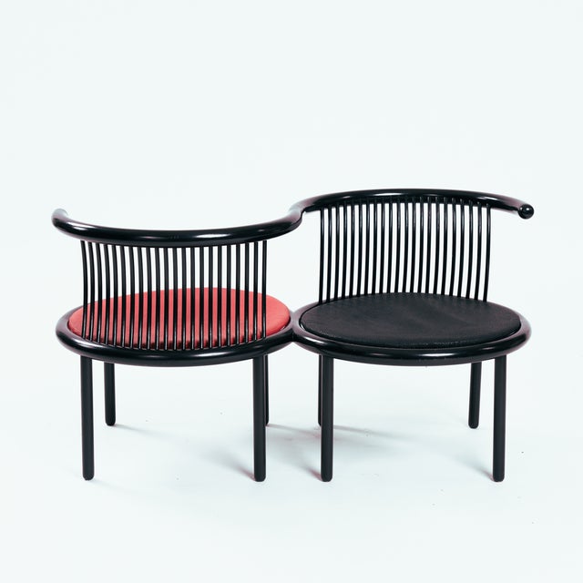 Black Vis-a-Vis Chair by Herbert Ohl for Lübke, 1980s For Sale - Image 15 of 15