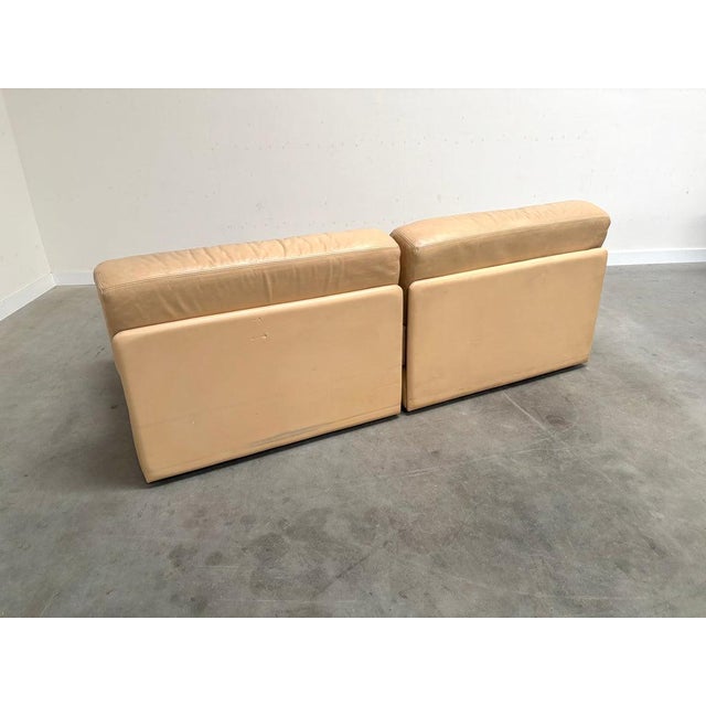 DS76 Lounge Sofa in Beige Leather from de Sede, 1970s For Sale - Image 12 of 16