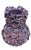 Vintage Italian Hand-Sculpted Floral Ceramic Vase - Purple Glazed Encrusted Blossom Urn For Sale - Image 4 of 12