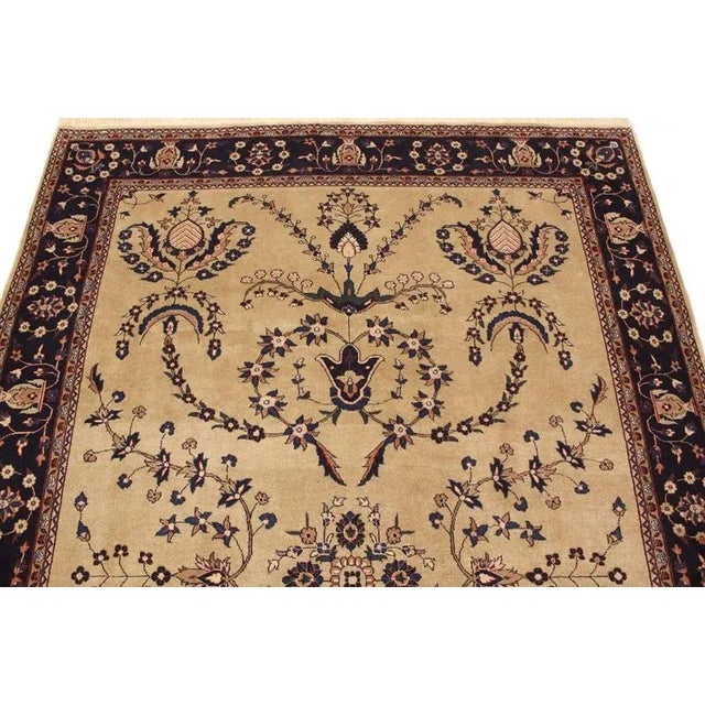 Middle Eastern Hand-Knotted Saroug Rug For Sale - Image 6 of 10