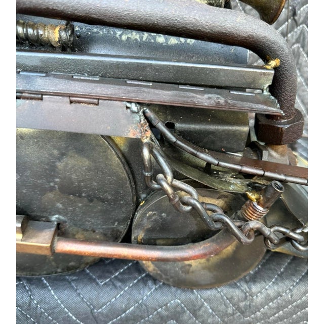 Black Vintage Steampunk Train Locomotive Wall Hanger For Sale - Image 8 of 12