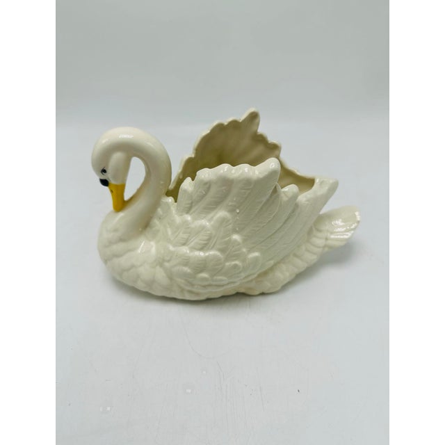 Vintage Ceramic Swan Planter For Sale - Image 4 of 7