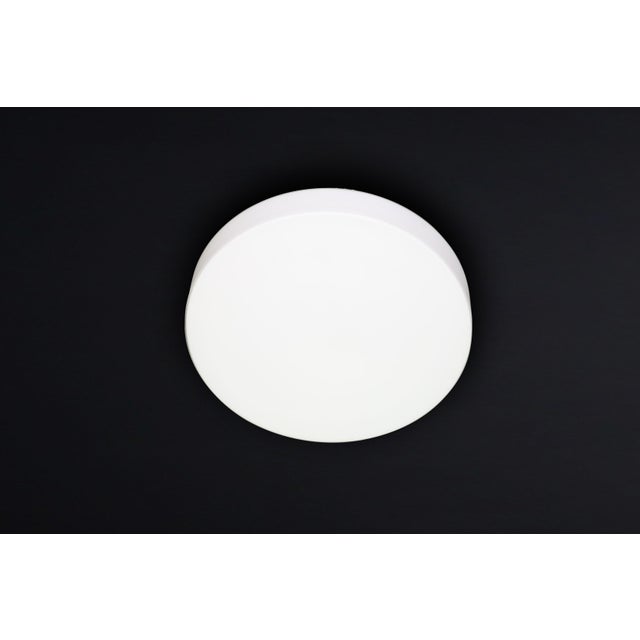 Large Round Opaline Ceiling or Wall Light from Staff Leuchten, Germany, 1970s For Sale - Image 4 of 18